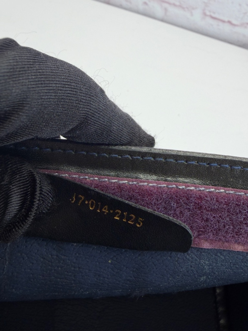 Gucci Vintage Sherry Line Navy-Red Stripe GG Supreme Canvas Clutch - Picture 10 of 11